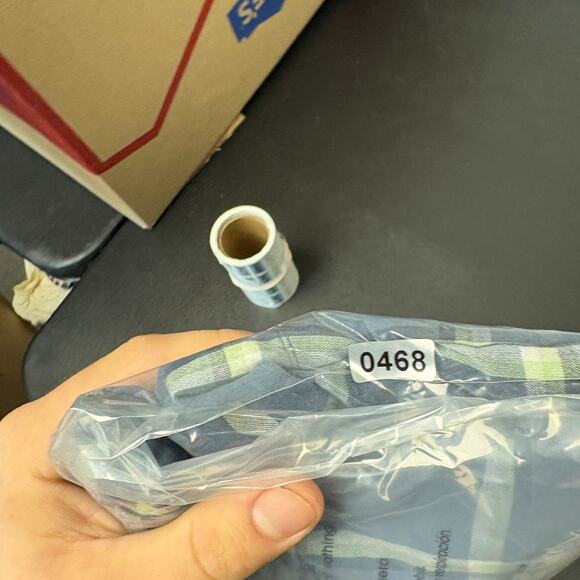 Penguin Heritage Shirt Mens Large Blue Plaid Woven Button Down Casual Slim Fit - Picture 6 of 6